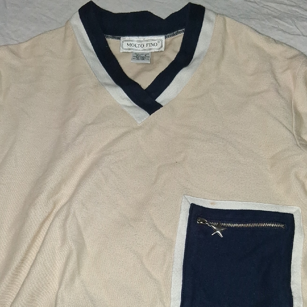 WoMan's Cream and Black Sweater ,MoltoFino size small